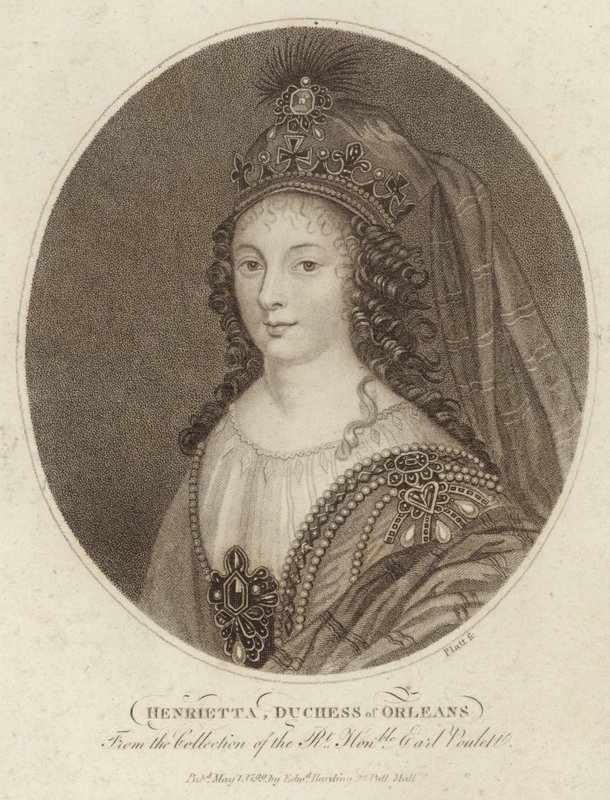 Portræt af Henrietta, hertuginde af Orleans af English School