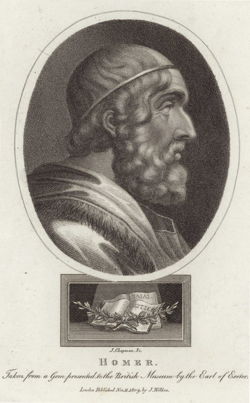 Portræt af Homer af English School