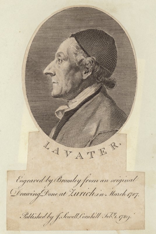 Portræt af Johann Kaspar Lavater af English School