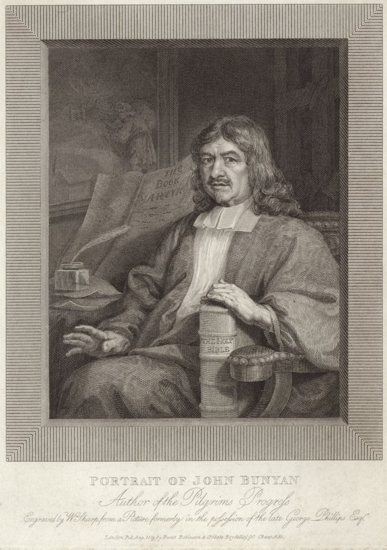 Portræt af John Bunyan af English School