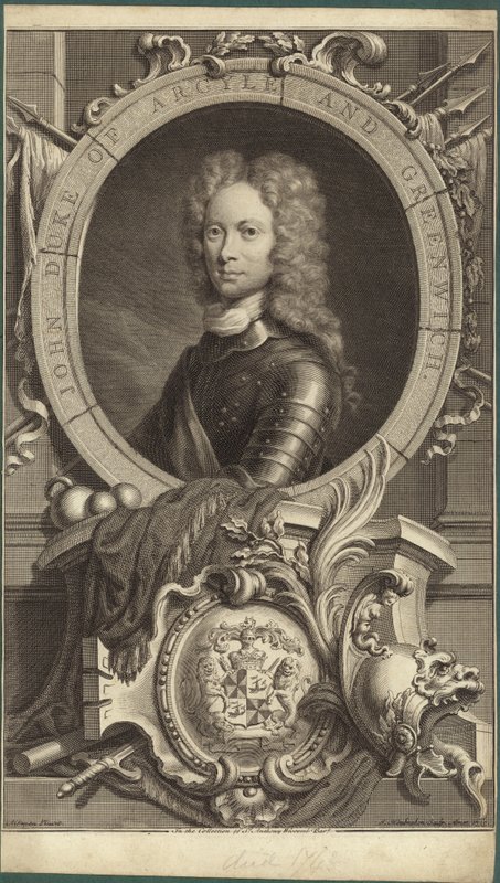 Portræt af John Campbell, hertug af Argyll og hertug af Greenwich af English School