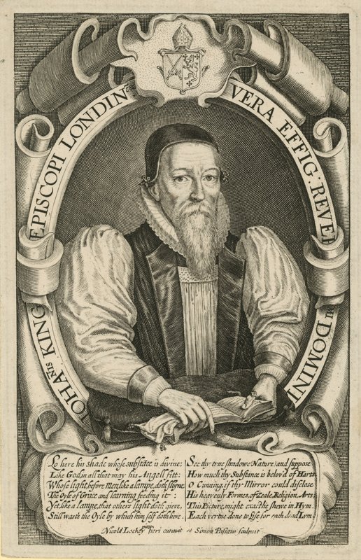 Portræt af John King, biskop af London 1611-21 af English School