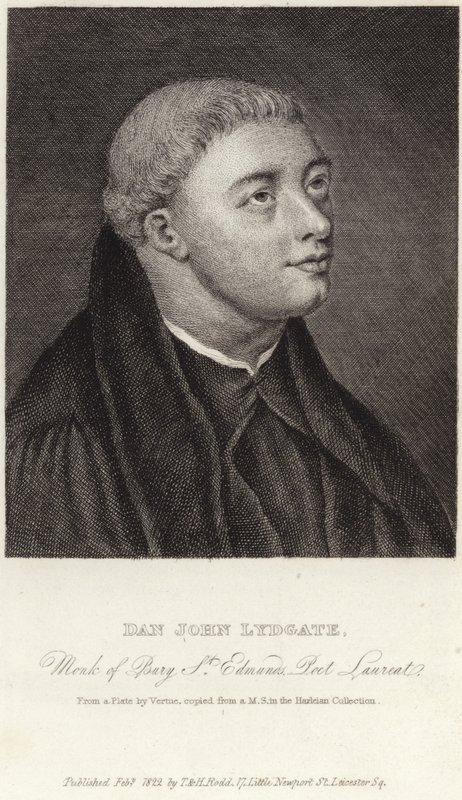 Portræt af John Lydgate af Bury af English School
