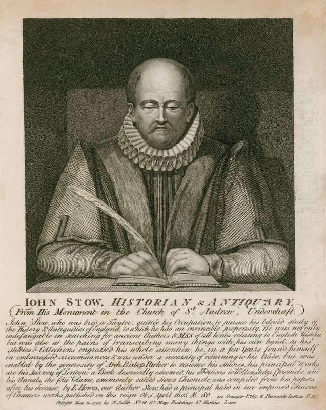 Portræt af John Stow af English School