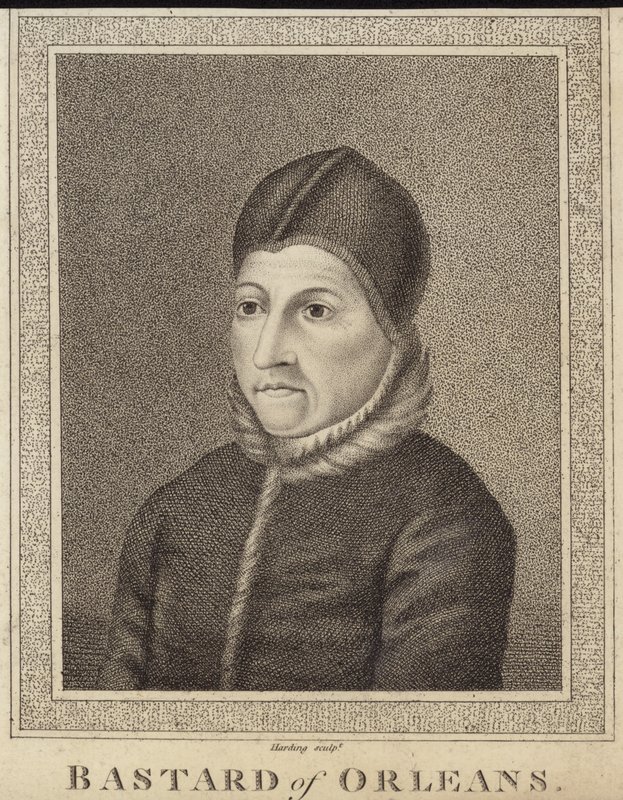 Portræt af John af Orleans, greve af Dunois af English School