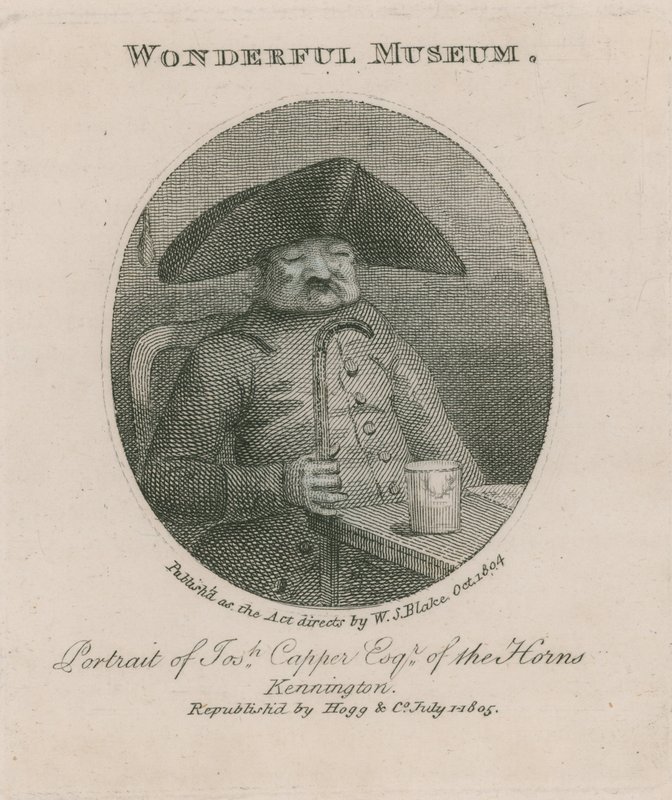 Portræt af Joseph Capper fra Hornet, Kennington af English School