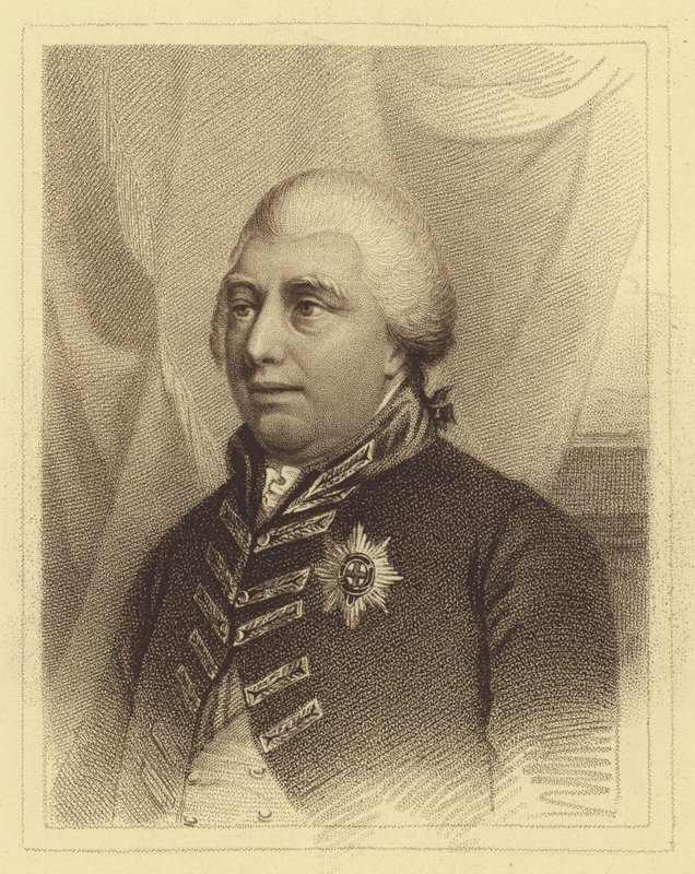 Portræt af kong George III (gravering) af English School