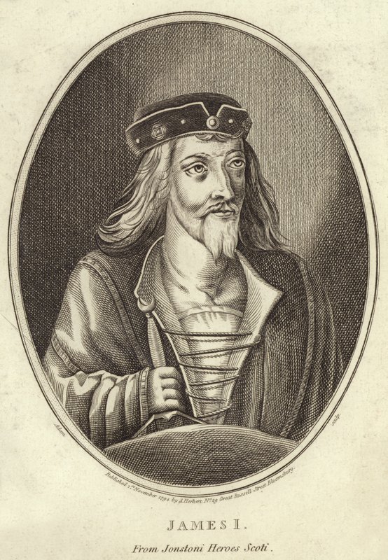 Portræt af King James I af English School