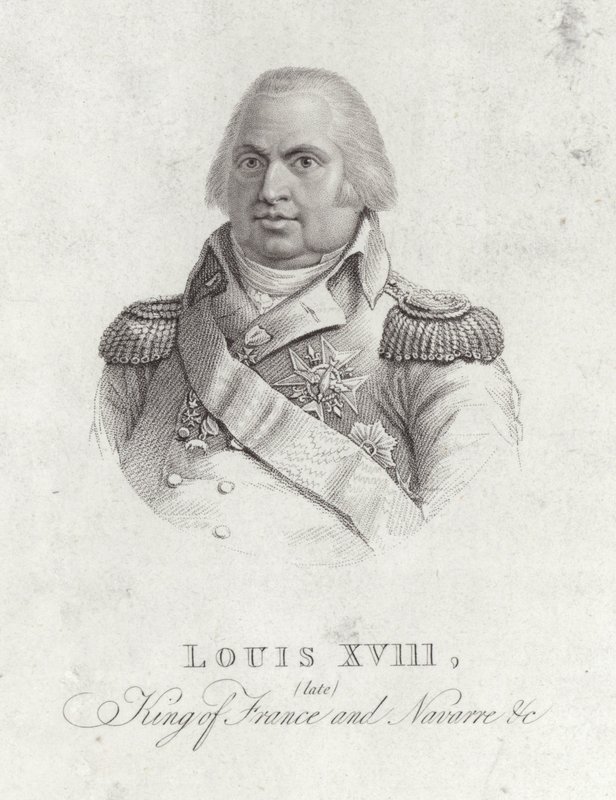 Portræt af kong Ludvig XVIII af English School