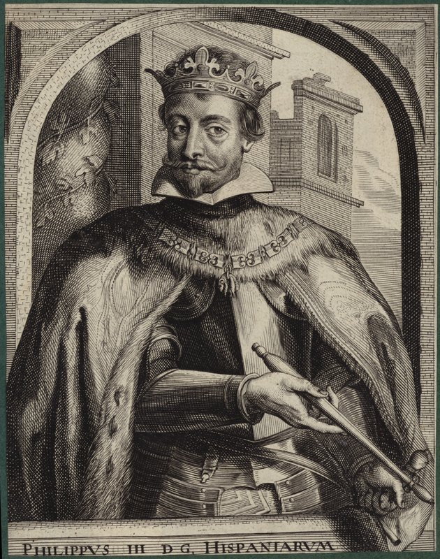 Portræt af kong Filip III af Spanien af English School