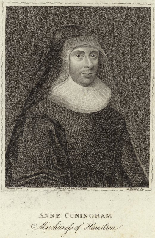 Portræt af Lady Ann Cunningham, marchionesse af Hamilton af English School