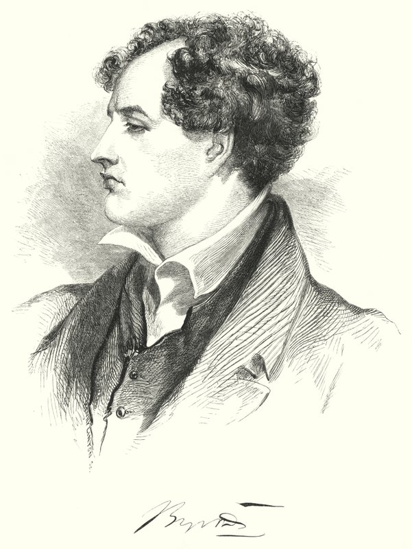 Portrait of Lord Byrondani af English School