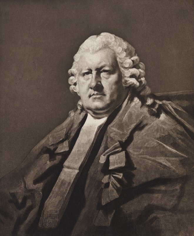 Portræt af Lord Newton, efter Raeburn (litho) af English School
