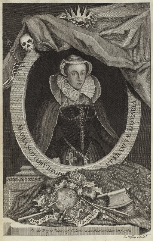 Portræt af Mary, Queen of Scots af English School