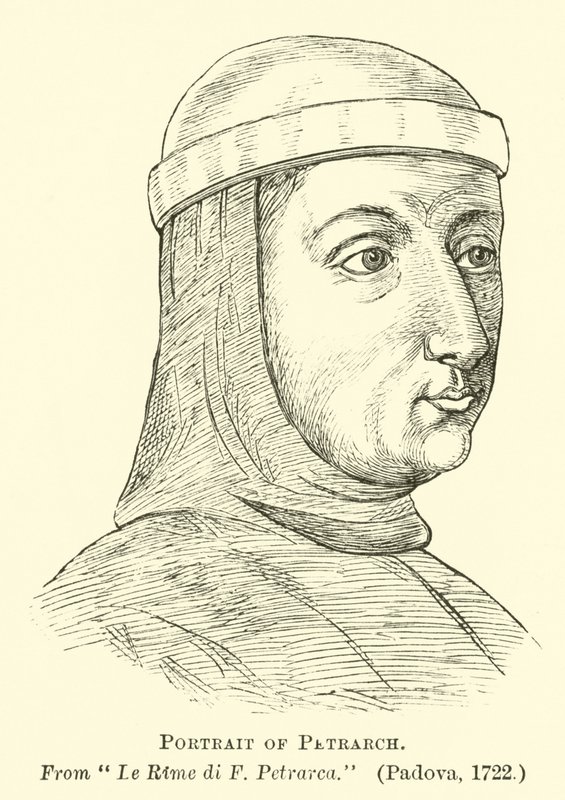 Portrait of Petrarch  af English School