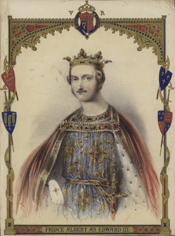 Portræt af Prins Albert som kong Edward III af English School