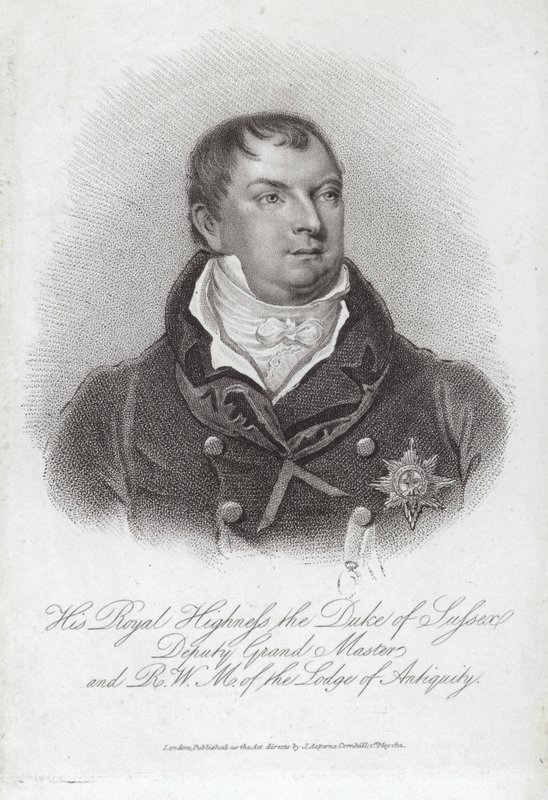 Portræt af prins Augustus Frederick, hertug af Sussex af English School