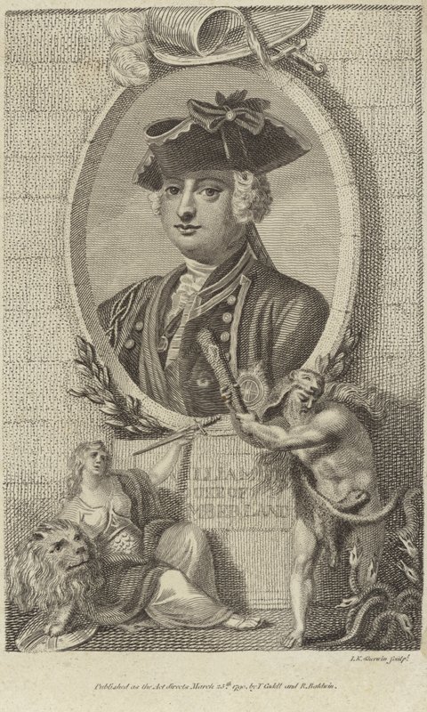 Portræt af prins William, hertug af Cumberland af English School
