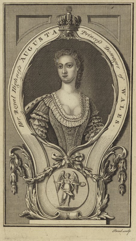 Portræt af prinsesse Augusta af Sachsen-Gotha-Altenburg af English School
