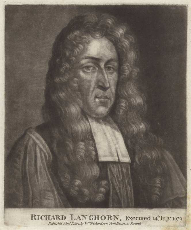 Portræt af Richard Langhorne af English School