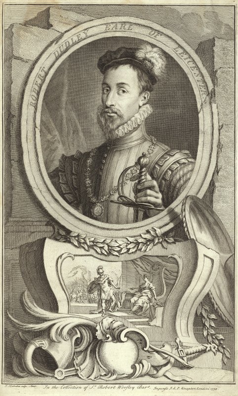 Portræt af Robert Dudley, jarl af Leicester af English School