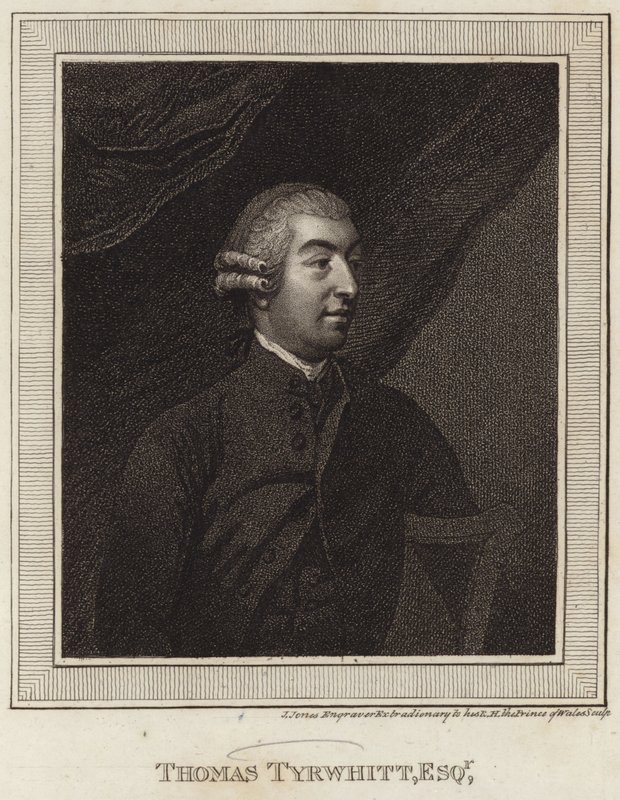 Portræt af Thomas Tyrwhitt af English School