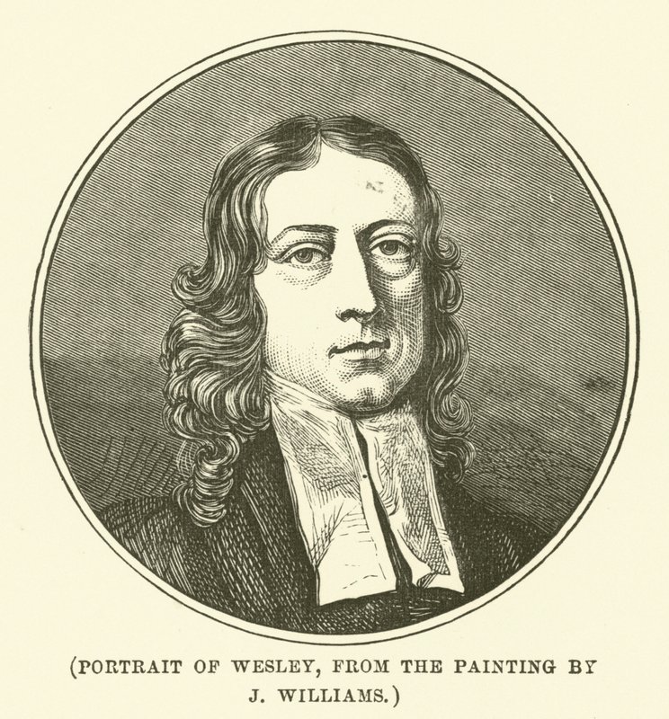 Portræt af Wesley, fra maleriet af J Williams (gravering) af English School