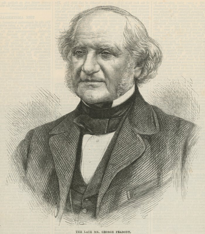 Portræt af afdøde hr. George Peabody af English School