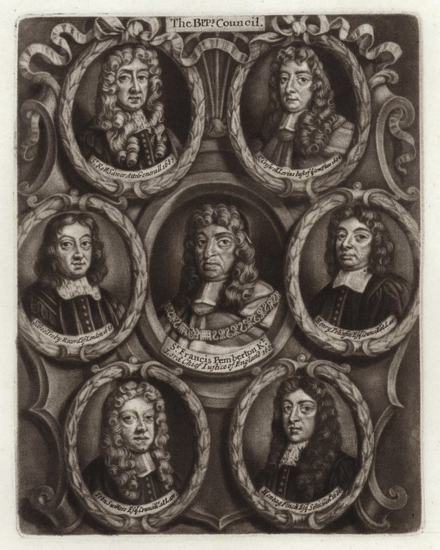 Portrætter af The Bishops Counsel af English School