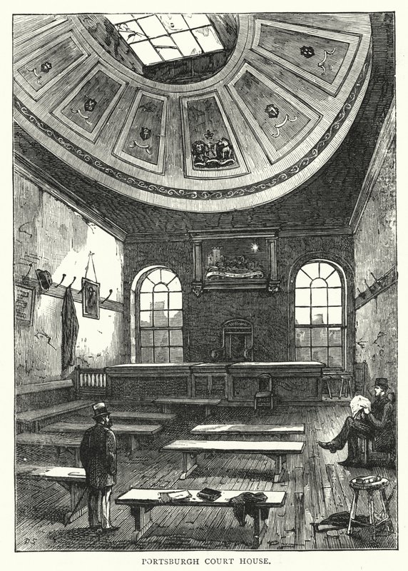Portsburgh Court House (gravering) af English School