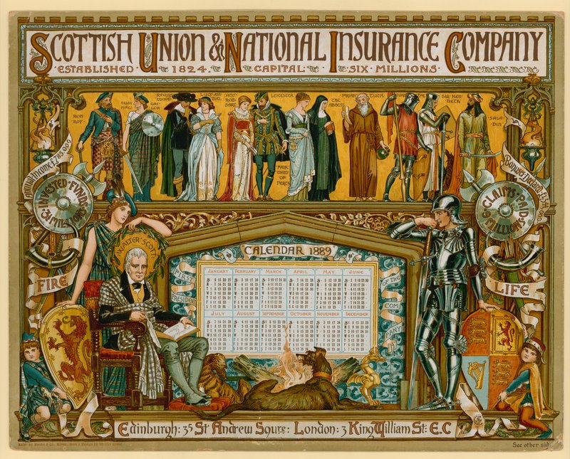 Plakat for Scottish Union & National Insurance Company af English School