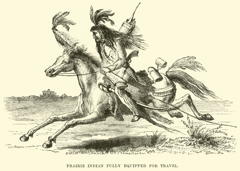 Prairie Indian fuldt udstyret til rejser af English School