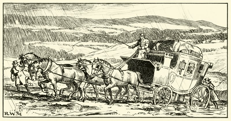 Pre-Macadam Road (blæk på papir) af English School