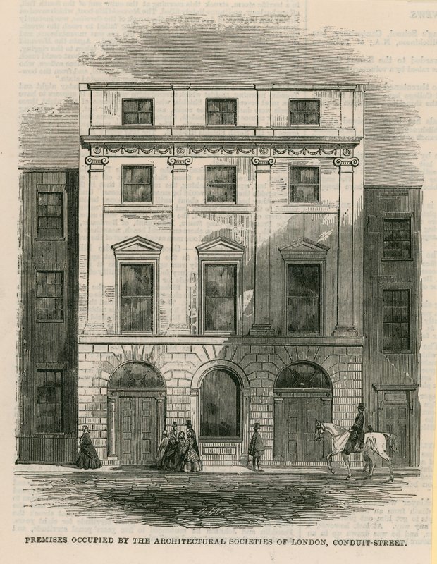 Lokaler besat af Architectural Societies of London, Conduit Street, London af English School