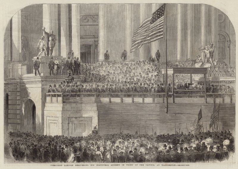 Præsident Lincoln holder sin åbningstale af English School