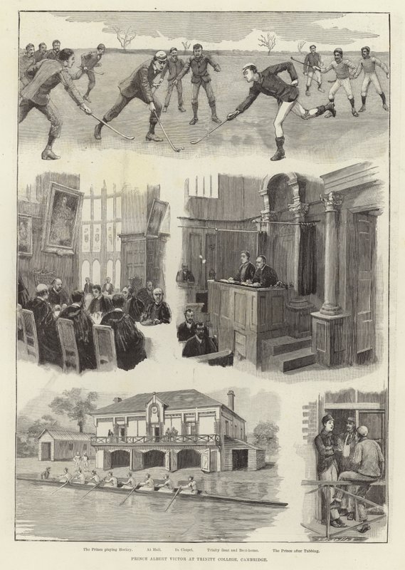 Prins Albert Victor ved Trinity College, Cambridge af English School