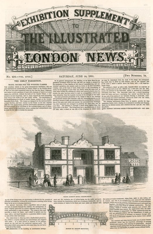 Prince Alberts Model Lodging House, Great Exhibition, 1851 af English School