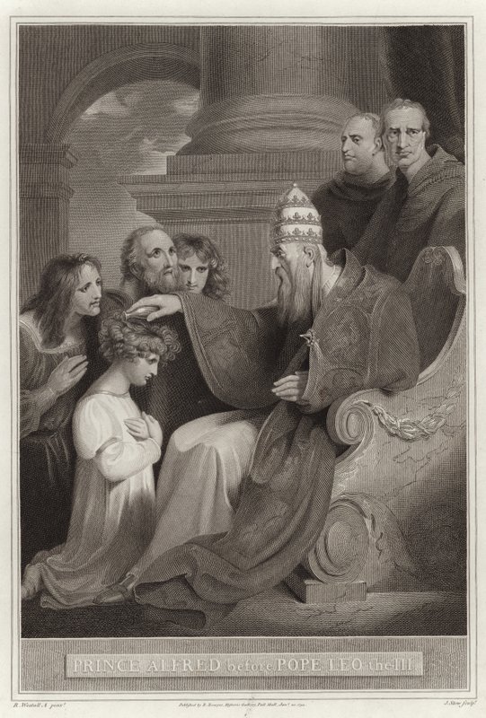 Prins Alfred før pave Leo den III af English School