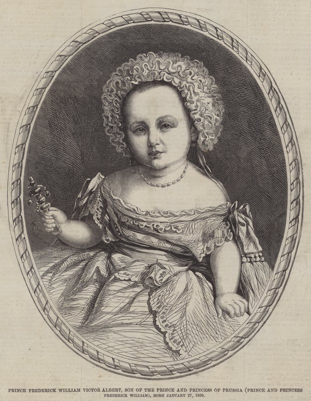 Prins Frederick William Victor Albert, Søn af Prinsen og Prinsessen af Preussen (Prins og Prinsesse Frederick William), født 27. januar 1859 (gravering) af English School