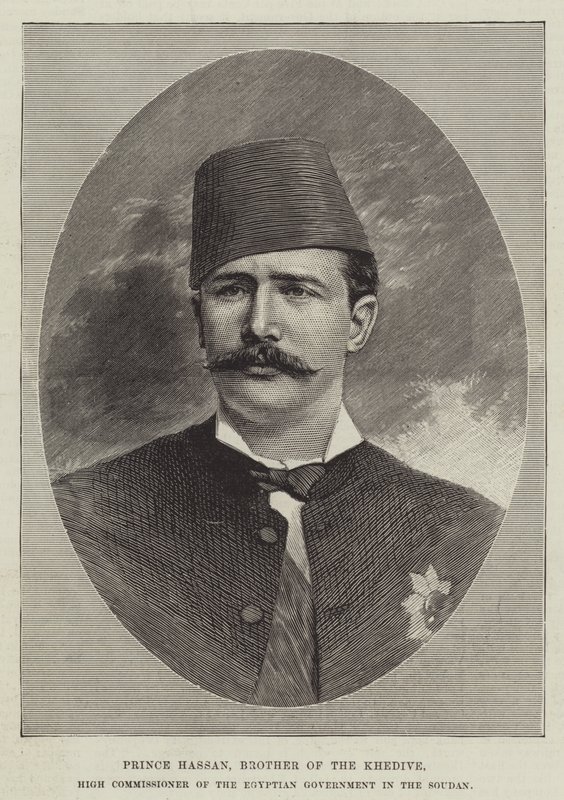 Prins Hassan, bror til Khedive, højkommissær for den egyptiske regering i Soudan (gravering) af English School