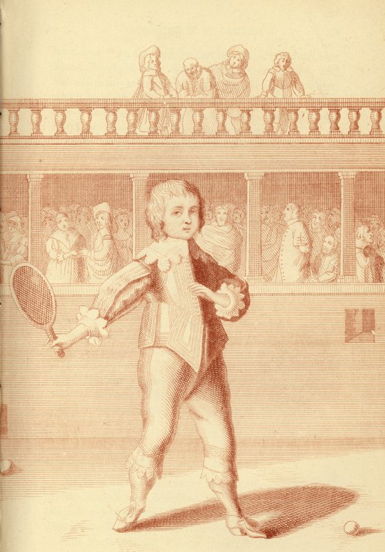 Prins James, hertug af York, spiller tennis af English School