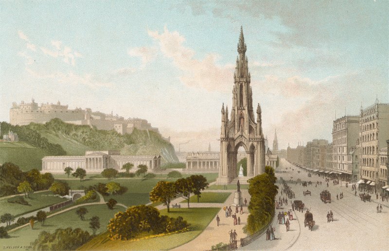 Princes Street Edinburgh. Kigger mod vest af English School