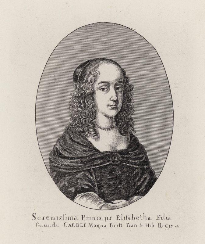 Prinsesse Elizabeth, anden datter af kong Charles I (gravering) af English School