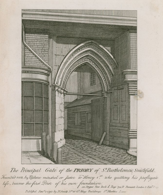 Priory of St Bartholomews, Smithfield af English School