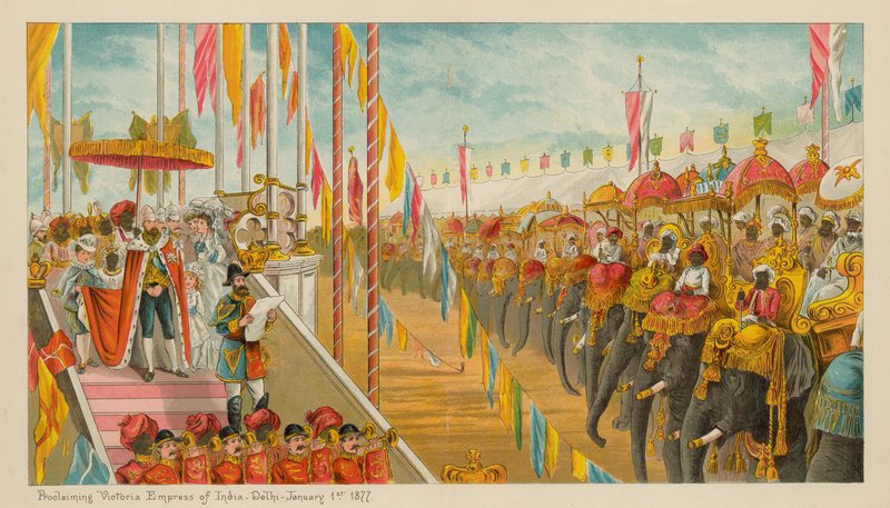 Udråbelse af Victoria Kejserinde af Indien-Delhi- 1. januar 1877 af English School