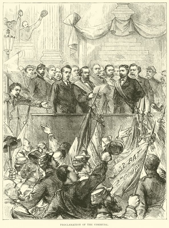Kommunens proklamation, marts 1871 af English School