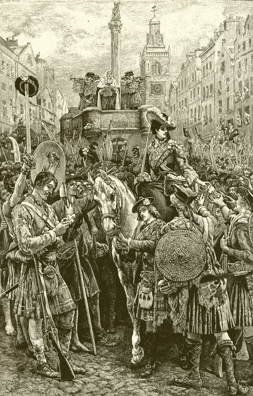 Proklamation af den gamle prætender som kong James VIII af English School