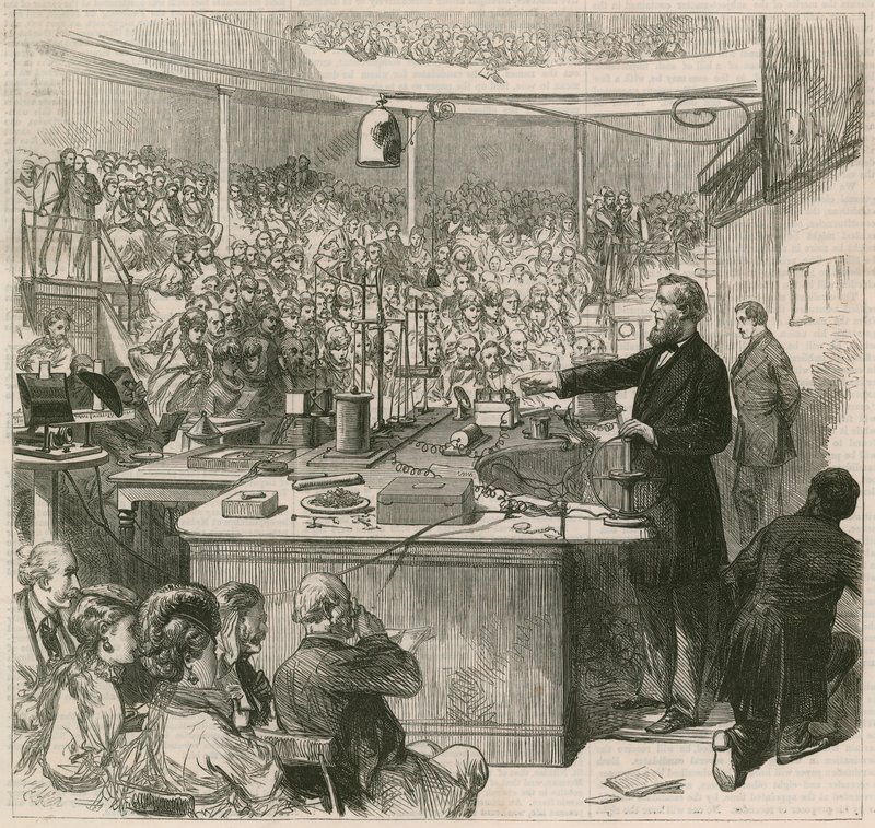 Professor Tyndall underviser ved den kongelige institution, 1870 af English School