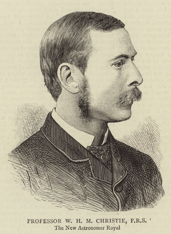 Professor W H M Christie, FRS (gravering) af English School