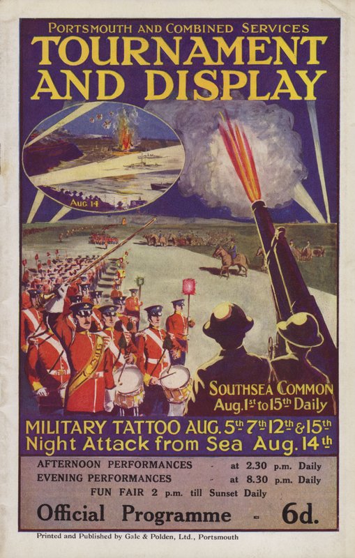 Program for Portsmouth og Combined Services Tournament and Display, Southsea Common, Portsmouth, Hampshire af English School